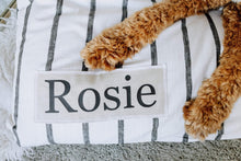 Load image into Gallery viewer, Dog Bed Cover - Striped Dog Beds - Farmhouse Dog Bed - Custom Dog Bed - Pet Beds - Black and White Dog Bed Cover - ALL SIZES - Washable