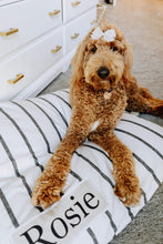 Load image into Gallery viewer, Dog Bed Cover - Striped Dog Beds - Farmhouse Dog Bed - Custom Dog Bed - Pet Beds - Black and White Dog Bed Cover - ALL SIZES - Washable