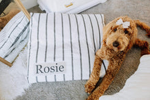 Load image into Gallery viewer, Dog Bed Cover - Striped Dog Beds - Farmhouse Dog Bed - Custom Dog Bed - Pet Beds - Black and White Dog Bed Cover - ALL SIZES - Washable