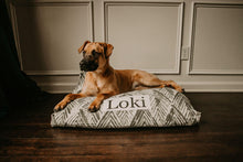 Load image into Gallery viewer, Dog Bed Cover - Farmhouse Dog Beds - Personalized Dog Bed - Custom Dog Bed - Pet Beds - Gray Dog Bed Cover - ALL SIZES - Washable