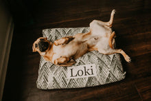 Load image into Gallery viewer, Dog Bed Cover - Farmhouse Dog Beds - Personalized Dog Bed - Custom Dog Bed - Pet Beds - Gray Dog Bed Cover - ALL SIZES - Washable
