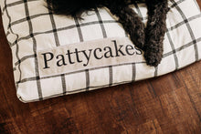 Load image into Gallery viewer, Plaid Dog Bed Cover - Dog Beds - Personalized Dog Bed - Custom Dog Bed - Black and White - Farmhouse Dog Bed Cover - ALL SIZES - Washable