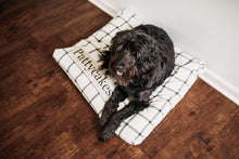 Load image into Gallery viewer, Plaid Dog Bed Cover - Dog Beds - Personalized Dog Bed - Custom Dog Bed - Black and White - Farmhouse Dog Bed Cover - ALL SIZES - Washable
