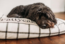 Load image into Gallery viewer, Plaid Dog Bed Cover - Dog Beds - Personalized Dog Bed - Custom Dog Bed - Black and White - Farmhouse Dog Bed Cover - ALL SIZES - Washable