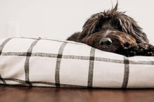 Load image into Gallery viewer, Plaid Dog Bed Cover - Dog Beds - Personalized Dog Bed - Custom Dog Bed - Black and White - Farmhouse Dog Bed Cover - ALL SIZES - Washable