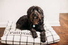 Load image into Gallery viewer, Plaid Dog Bed Cover - Dog Beds - Personalized Dog Bed - Custom Dog Bed - Black and White - Farmhouse Dog Bed Cover - ALL SIZES - Washable