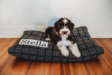 Load image into Gallery viewer, Black Dog Bed Cover - Dog Beds - Personalized Dog Bed - Custom Dog Bed - Pet Beds - Farmhouse Dog Bed Cover - ALL SIZES - Washable
