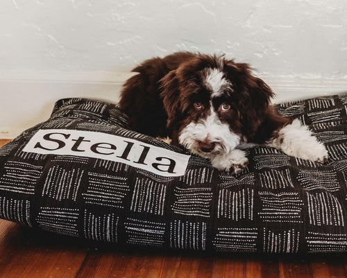 Black Dog Bed Cover - Dog Beds - Personalized Dog Bed - Custom Dog Bed - Pet Beds - Farmhouse Dog Bed Cover - ALL SIZES - Washable