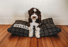 Load image into Gallery viewer, Black Dog Bed Cover - Dog Beds - Personalized Dog Bed - Custom Dog Bed - Pet Beds - Farmhouse Dog Bed Cover - ALL SIZES - Washable