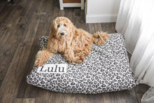 Load image into Gallery viewer, Leopard Dog Bed Cover - Dog Beds - Personalized Dog Bed - Custom Dog Bed - Animal Print - Boho Dog Bed Cover - ALL SIZES - Washable
