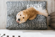 Load image into Gallery viewer, Dog Bed Cover - Washable Dog Bed - Custom Pet Bed - Dog Mat - Floor Pad - Personalized Dog Bed - Large Breed Dog Bed - Striped Dog Bed