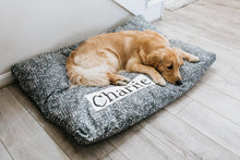 Load image into Gallery viewer, Dog Bed Cover - Washable Dog Bed - Custom Pet Bed - Dog Mat - Floor Pad - Personalized Dog Bed - Large Breed Dog Bed - Striped Dog Bed