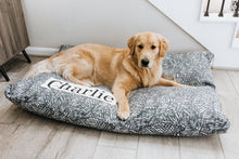 Load image into Gallery viewer, Dog Bed Cover - Washable Dog Bed - Custom Pet Bed - Dog Mat - Floor Pad - Personalized Dog Bed - Large Breed Dog Bed - Striped Dog Bed