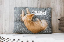 Load image into Gallery viewer, Dog Bed Cover - Washable Dog Bed - Custom Pet Bed - Dog Mat - Floor Pad - Personalized Dog Bed - Large Breed Dog Bed - Striped Dog Bed
