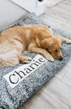Load image into Gallery viewer, Dog Bed Cover - Washable Dog Bed - Custom Pet Bed - Dog Mat - Floor Pad - Personalized Dog Bed - Large Breed Dog Bed - Striped Dog Bed
