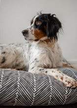 Load image into Gallery viewer, Herringbone Dog Bed - Dog Bed Cover - Farmhouse Dog Bed - Black and White - Durable Dog Bed - Washable - Large Pet Bed - Custom Dog Bed