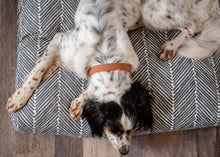 Load image into Gallery viewer, Herringbone Dog Bed - Dog Bed Cover - Farmhouse Dog Bed - Black and White - Durable Dog Bed - Washable - Large Pet Bed - Custom Dog Bed