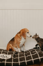 Load image into Gallery viewer, Black Plaid Dog Bed Cover - Dog Beds - Personalized Dog Bed - Custom Dog Bed - Pet Beds - Farmhouse Dog Bed Cover - ALL SIZES - Washable