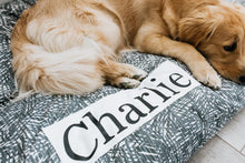 Load image into Gallery viewer, Dog Bed Cover - Washable Dog Bed - Custom Pet Bed - Dog Mat - Floor Pad - Personalized Dog Bed - Large Breed Dog Bed - Striped Dog Bed