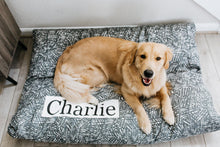 Load image into Gallery viewer, Dog Bed Cover - Washable Dog Bed - Custom Pet Bed - Dog Mat - Floor Pad - Personalized Dog Bed - Large Breed Dog Bed - Striped Dog Bed