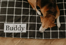 Load image into Gallery viewer, Black Plaid Dog Bed Cover - Dog Beds - Personalized Dog Bed - Custom Dog Bed - Pet Beds - Farmhouse Dog Bed Cover - ALL SIZES - Washable