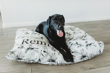 Load image into Gallery viewer, Gray Leaf Dog Bed Cover - Dog Beds - Personalized Dog Bed - Custom Dog Bed - Black and White - Boho Dog Bed Cover - ALL SIZES - Washable