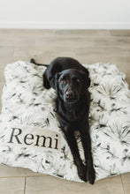 Load image into Gallery viewer, Gray Leaf Dog Bed Cover - Dog Beds - Personalized Dog Bed - Custom Dog Bed - Black and White - Boho Dog Bed Cover - ALL SIZES - Washable
