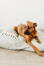 Load image into Gallery viewer, Tan Dog Bed Cover - Dog Beds - Personalized Dog Bed - Custom Dog Bed - Tan and White - Dog Bed Cover - ALL SIZES - Washable