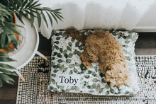 Load image into Gallery viewer, Dog Bed - Dog Bed Cover - Plant Dog Bed - Pet Pillow - Washable Dog Bed - Custom Dog Pillow - Modern Farmhouse Dog Bed - Botanical Dog Bed
