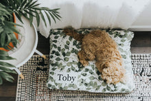 Load image into Gallery viewer, Dog Bed - Dog Bed Cover - Plant Dog Bed - Pet Pillow - Washable Dog Bed - Custom Dog Pillow - Modern Farmhouse Dog Bed - Botanical Dog Bed
