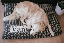 Load image into Gallery viewer, Dog Bed Cover - Black and White - Arrow Dog Beds - Personalized Dog Bed - Custom Bed - Pet Beds - Farmhouse Dog Bed - XS to XL - Washable