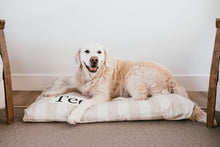 Load image into Gallery viewer, Striped Dog Bed Cover - Gray Dog Beds - Personalized Dog Bed - Custom Bed - Dash - Boho Dog Bed Cover - New Pet - Washable - Small - Large