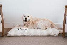 Load image into Gallery viewer, Striped Dog Bed Cover - Gray Dog Beds - Personalized Dog Bed - Custom Bed - Dash - Boho Dog Bed Cover - New Pet - Washable - Small - Large