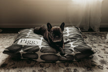 Load image into Gallery viewer, Boho Dog Bed - Dog Bed Cover - Farmhouse Dog Bed - Black and White - Durable Bed - Washable - Large Pet Bed - Custom Dog Bed - Personalized