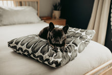Load image into Gallery viewer, Boho Dog Bed - Dog Bed Cover - Farmhouse Dog Bed - Black and White - Durable Bed - Washable - Large Pet Bed - Custom Dog Bed - Personalized