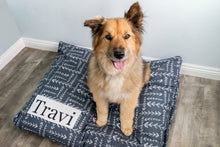 Load image into Gallery viewer, Blue Dog Bed Cover - Arrow Pet Bed - Navy - Dark Blue - Custom Dog Bed - Personalized Dog Bed - Farmhouse Dog Bed - Cat Bed - Washable Bed