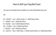 Load image into Gallery viewer, Farmhouse Dog Bed Cover - Personalized Dog Bed - Pet Bedding - Custom Pet Bed - Cat Bed - Washable Dog Bed - Floor Cushion - Black and White