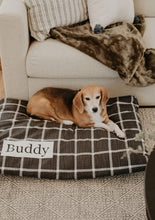 Load image into Gallery viewer, Black Plaid Dog Bed Cover - Dog Beds - Personalized Dog Bed - Custom Dog Bed - Pet Beds - Farmhouse Dog Bed Cover - ALL SIZES - Washable
