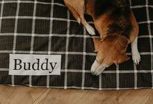 Load image into Gallery viewer, Black Plaid Dog Bed Cover - Dog Beds - Personalized Dog Bed - Custom Dog Bed - Pet Beds - Farmhouse Dog Bed Cover - ALL SIZES - Washable
