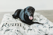 Load image into Gallery viewer, Gray Leaf Dog Bed Cover - Dog Beds - Personalized Dog Bed - Custom Dog Bed - Black and White - Boho Dog Bed Cover - ALL SIZES - Washable

