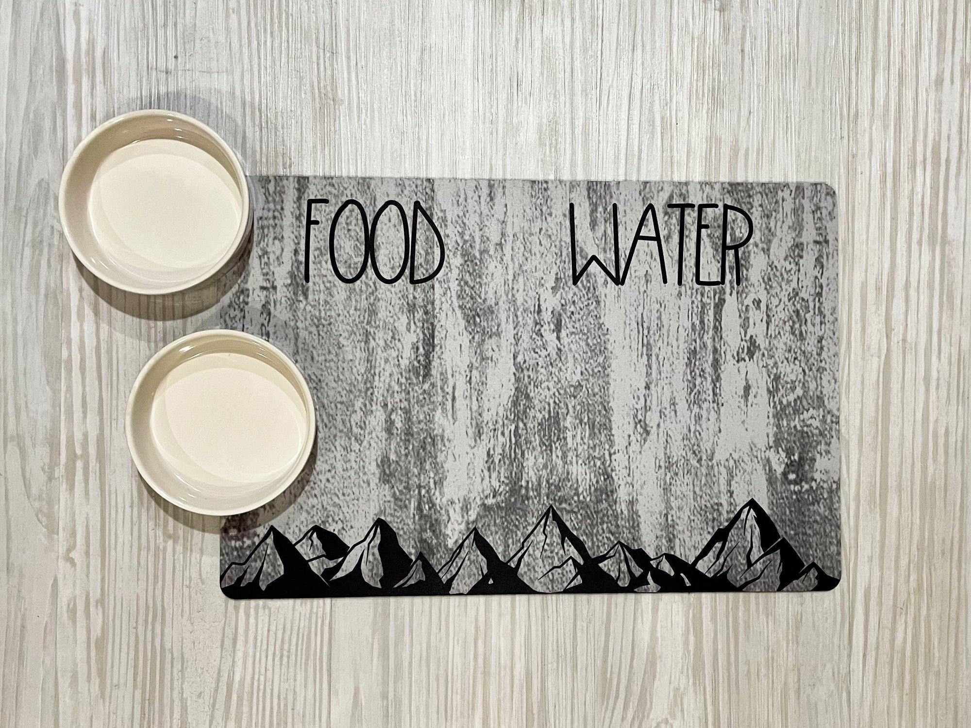 Gray Mountain Pet Placemat- Food/Water Bowl Mat
