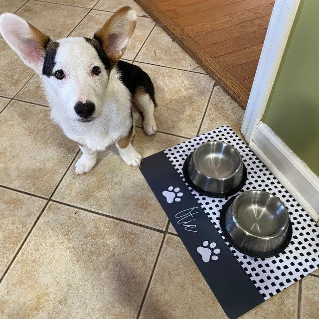 Food & Water Paw Design Pet Food Mat for Dog or Cat - Custom